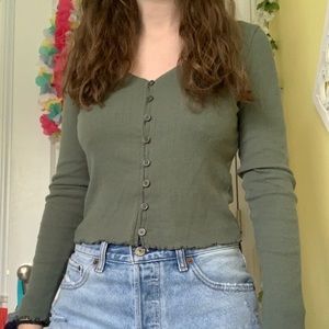 Olive American Eagle long sleeve